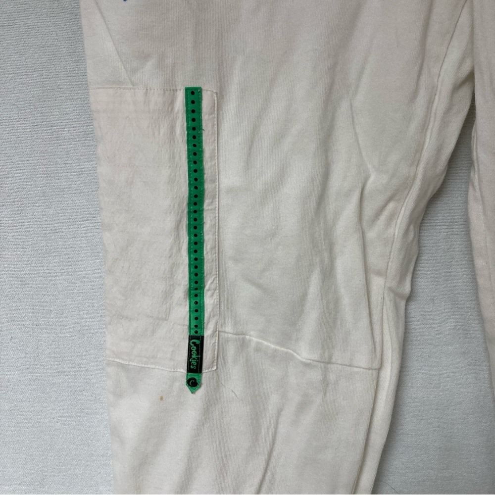 Cookies Men's Sweatpants Cream Cargo Pants Multicolor Pockets Cotton Sz M - Picture 8 of 16